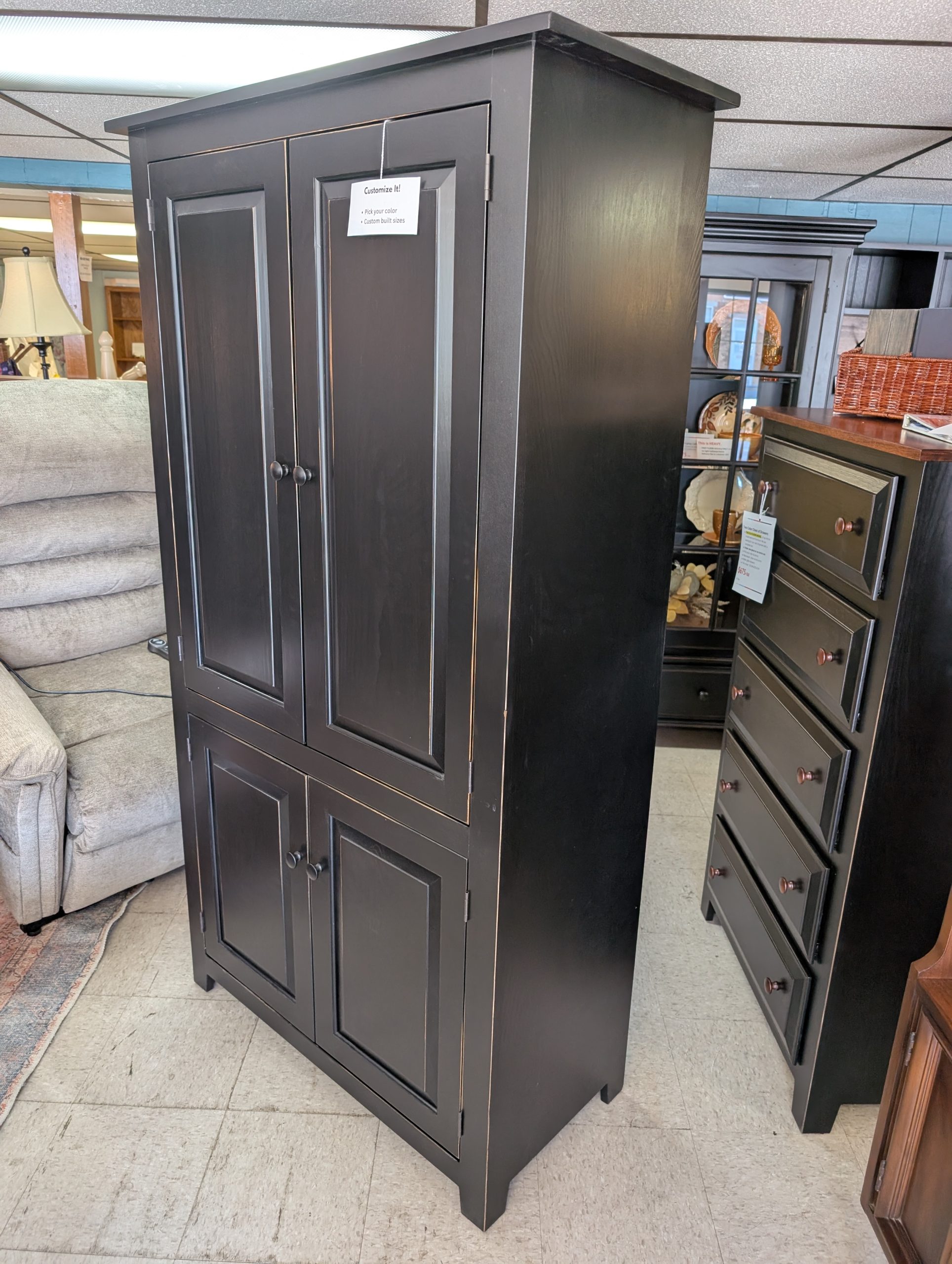 Black XL Pantry Cabinet - Image 3