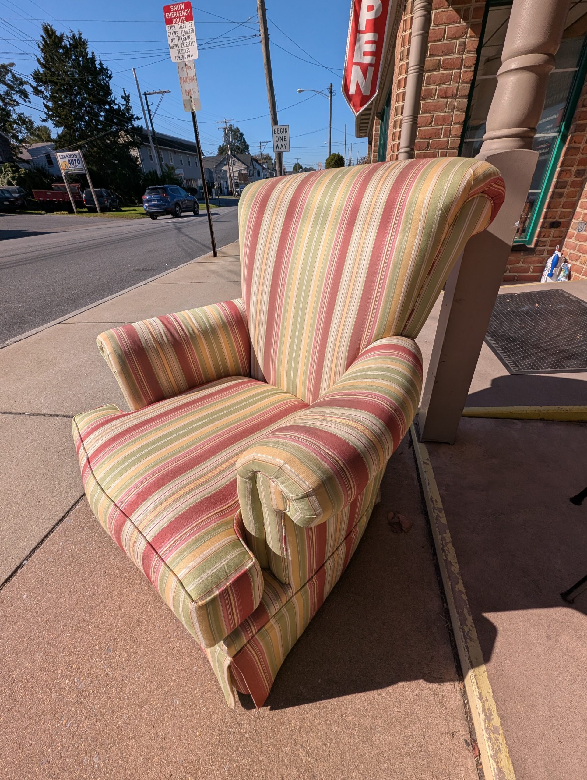 Striped Accent Chair by Masterfield - Image 2
