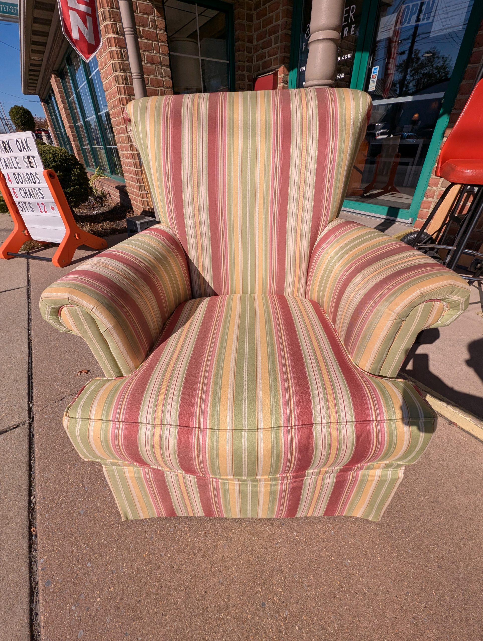 Striped Accent Chair by Masterfield