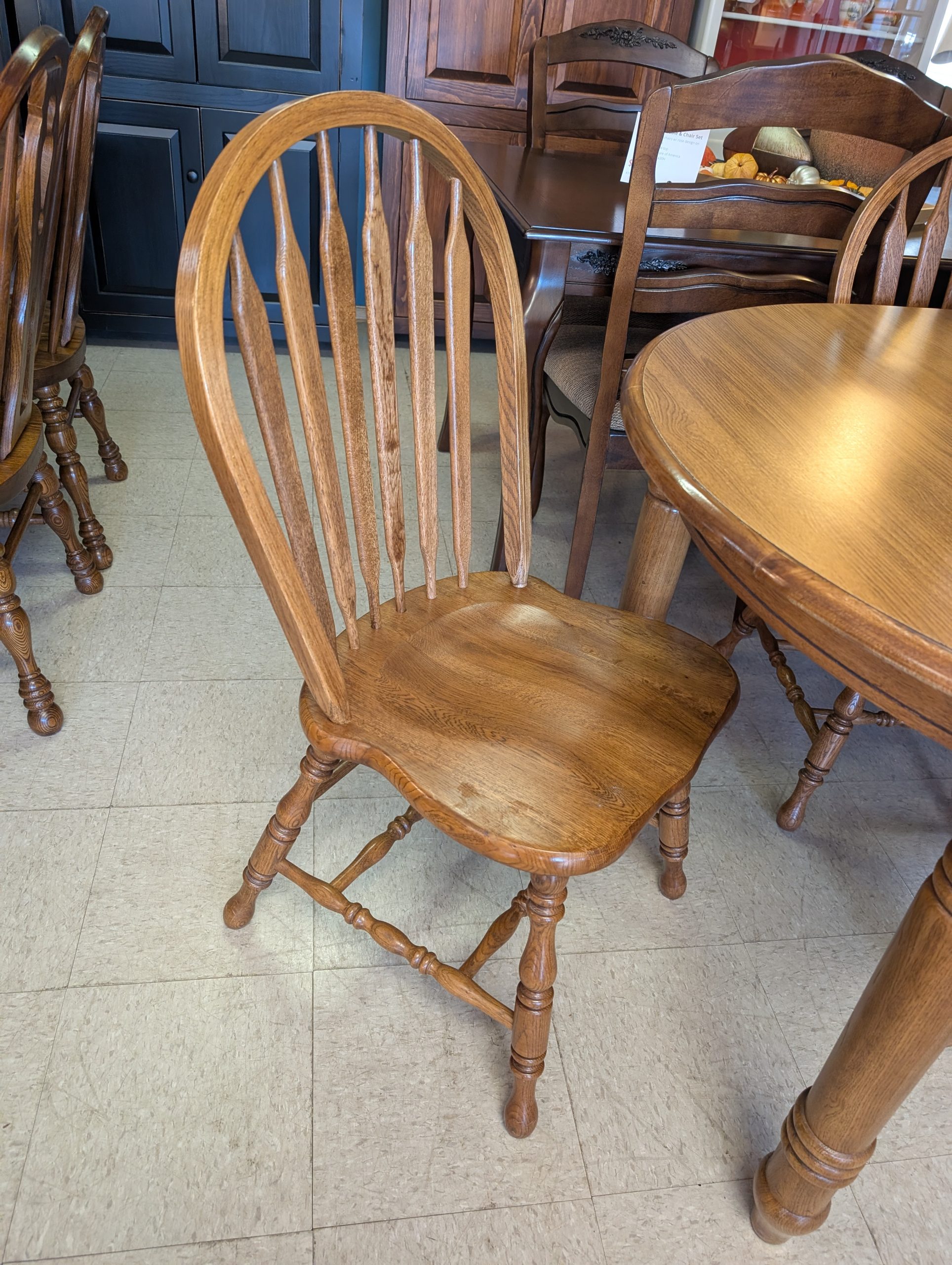 Oak Table Set w/ Laminate Top - Image 3