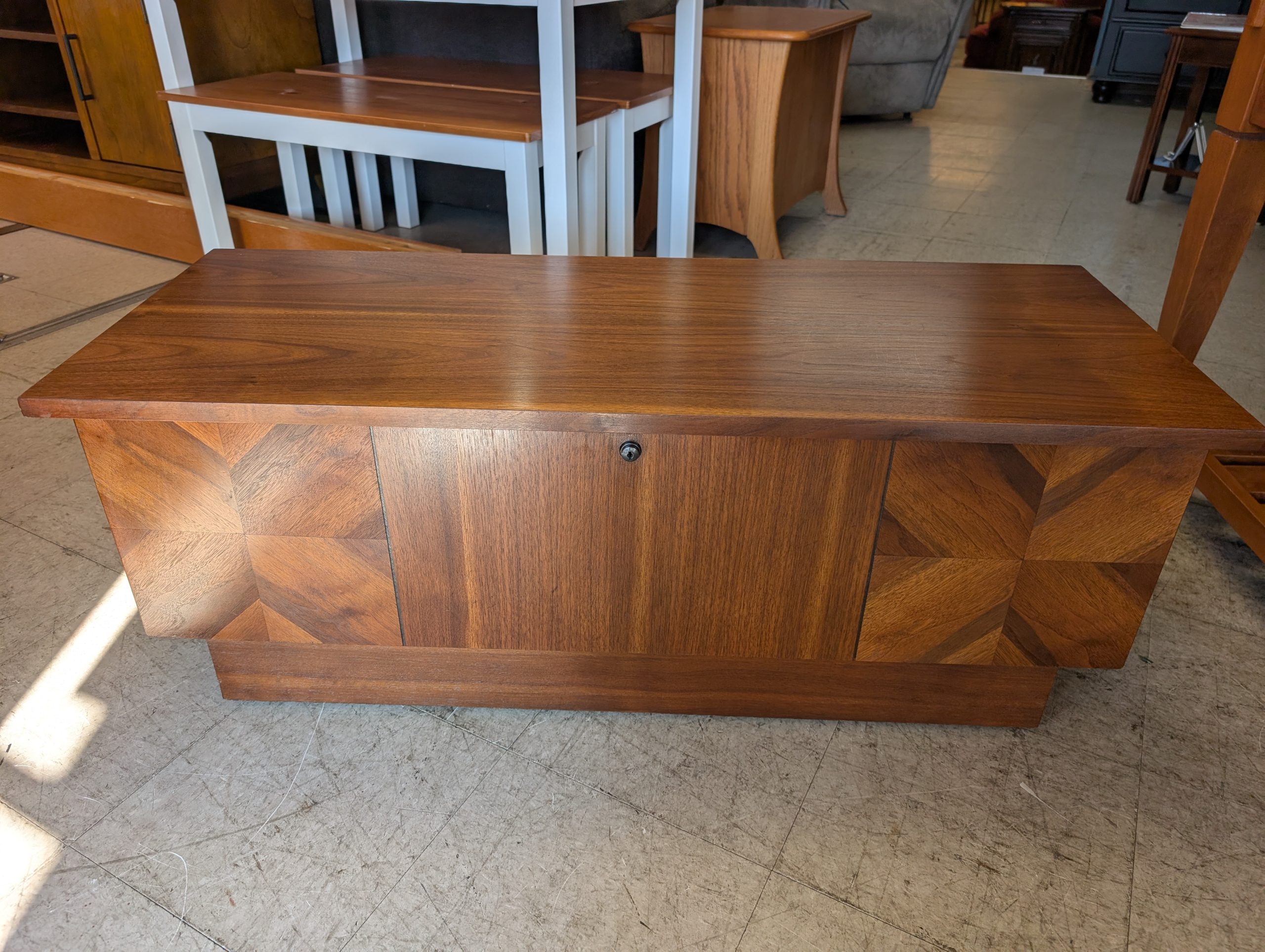 MCM Walnut Lane Blanket Chest
