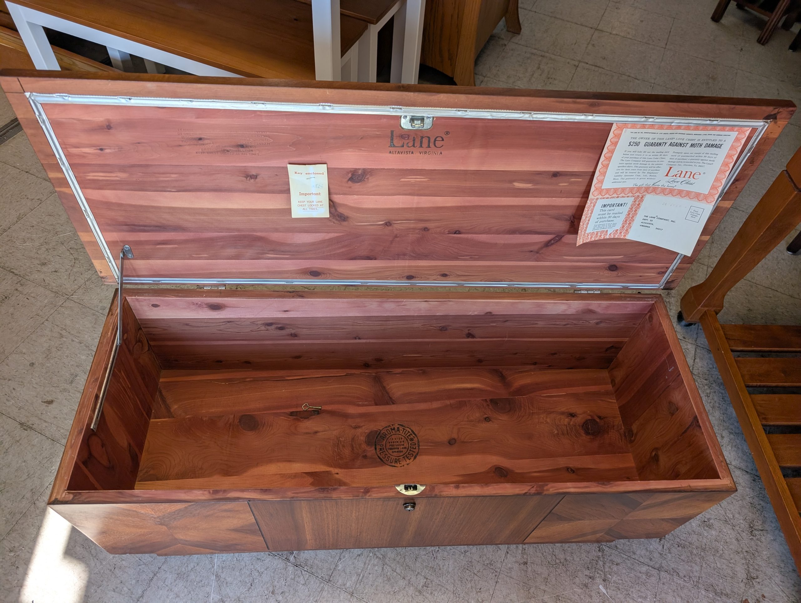 MCM Walnut Lane Blanket Chest - Image 3